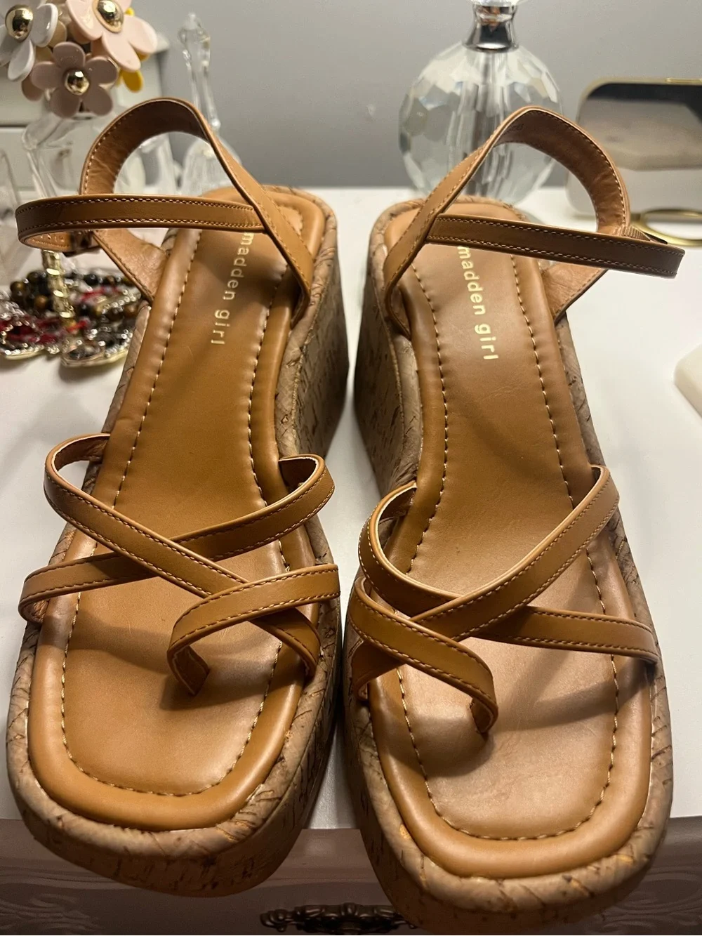 Madden Girl Platform Sandal Wedges – Size 8.5